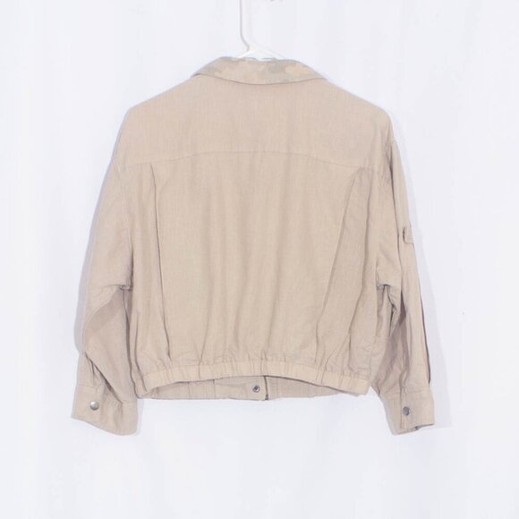 ANTHROPOLOGIE HEI HEI Roman Linen Blend Camo Jacket Size S - Picture 6 of 12